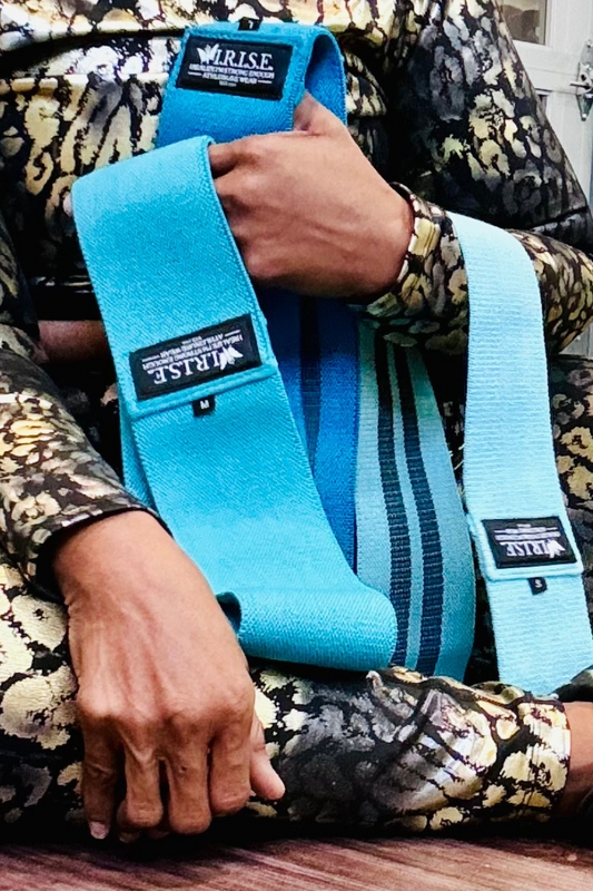 🏋🏾♀️ I.R.I.S.E. Fabric Resistance Bands (Ocean Blue & Monochrome)