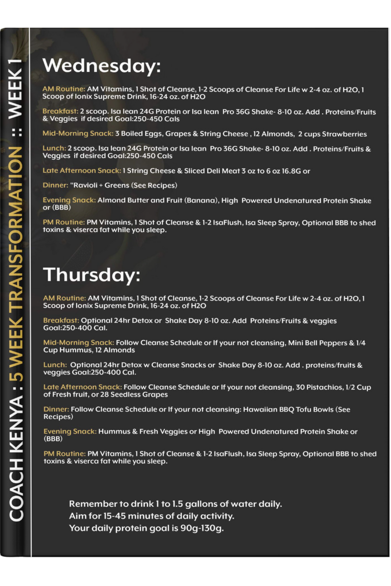 5-Wk  3-2-1 Daily Meal Plan & Free Kit
