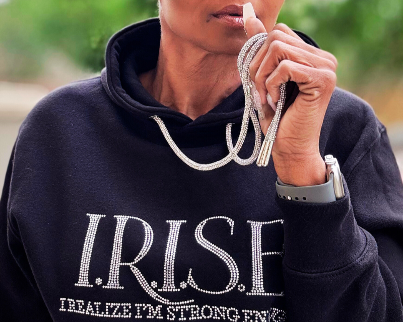 I.R.I.S.E. Bling Hoodie w/ Crystal DS