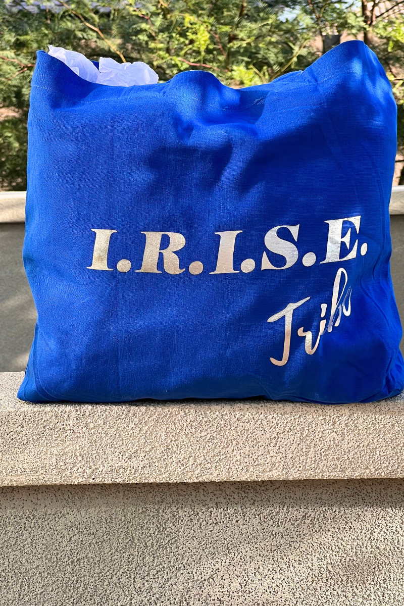 I.R.I.S.E. Metallic Logo Durable Canvas Totes