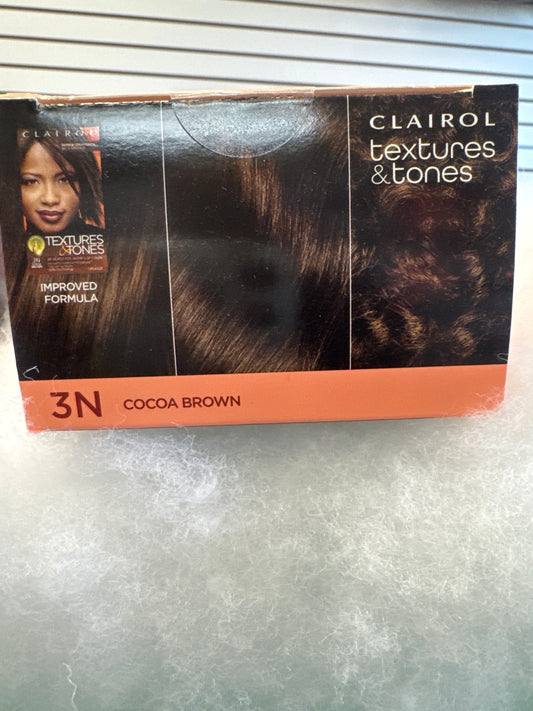 Clairol texture and tones, brilliant color and moisturization