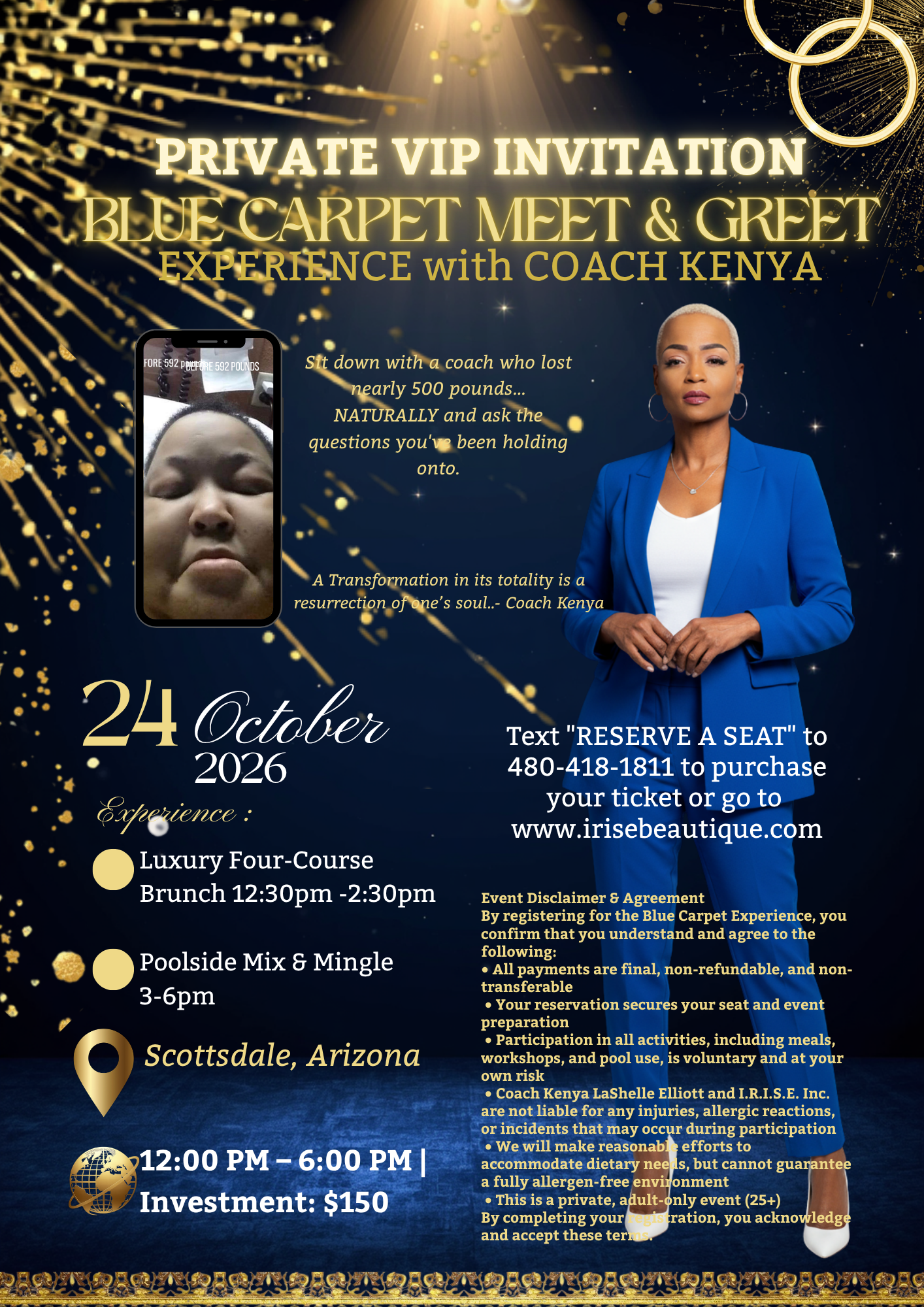 Blue Carpet Private Experience Meet & Greet with Kenya LaShelle Elliott