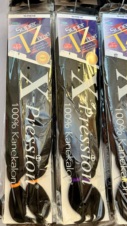 Supreme XTZ Pre-Stretched Braiding Hair 48” – 170g (All 61 Colors)