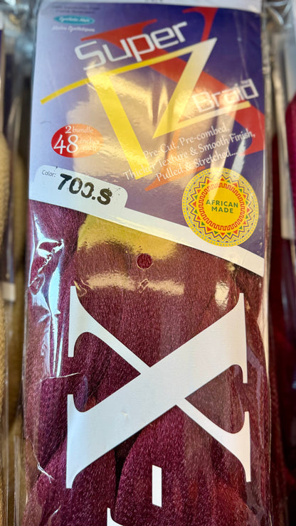 Supreme XTZ Pre-Stretched Braiding Hair 48” – 170g (All 61 Colors)