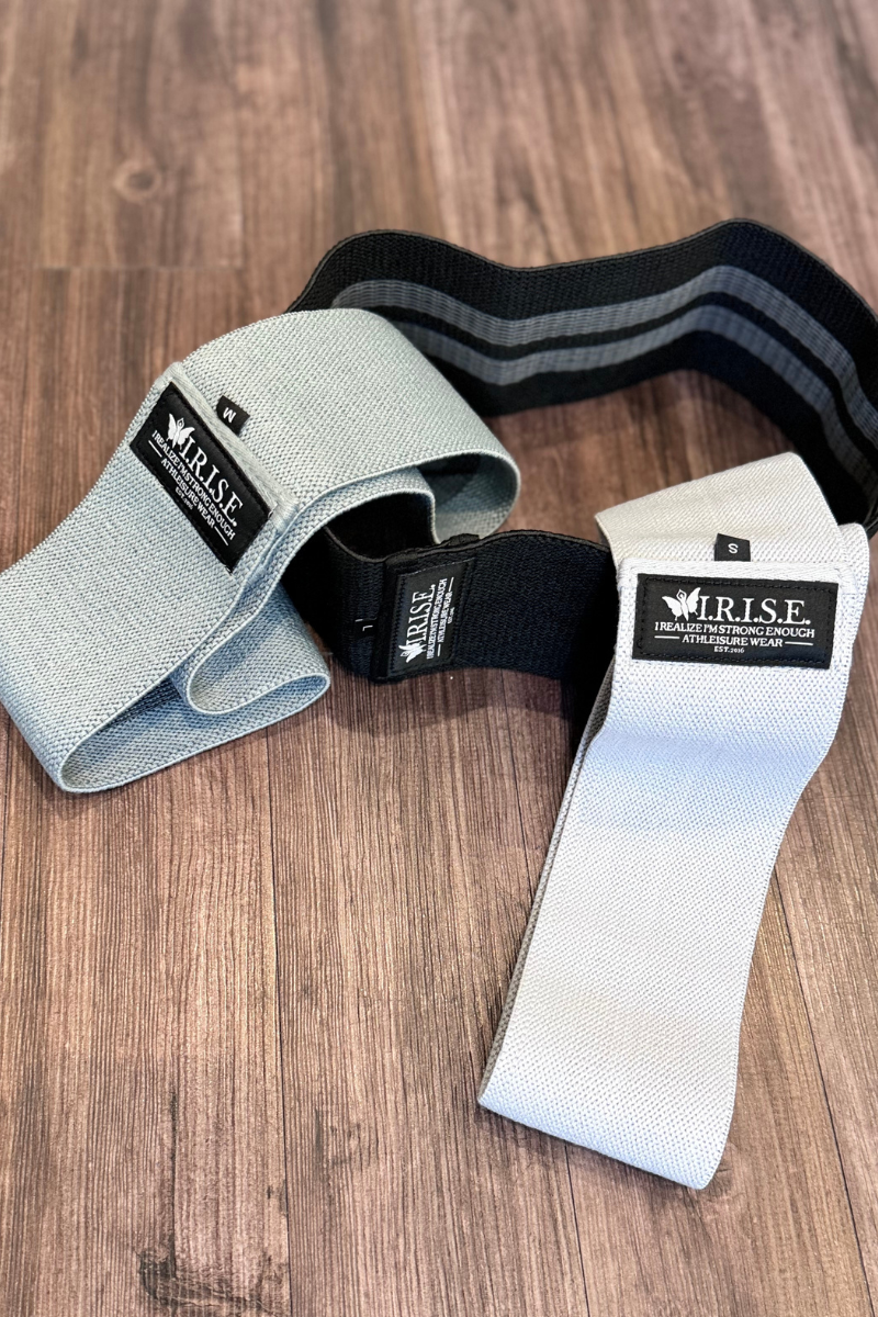 🏋🏾‍♀️ I.R.I.S.E. Fabric Resistance Bands (Ocean Blue & Monochrome)