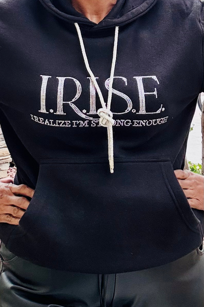 I.R.I.S.E. Rhinestone Hoodie w/ Crystal String