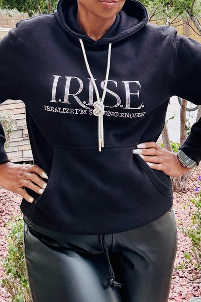 I.R.I.S.E. Rhinestone Hoodie w/ Crystal String