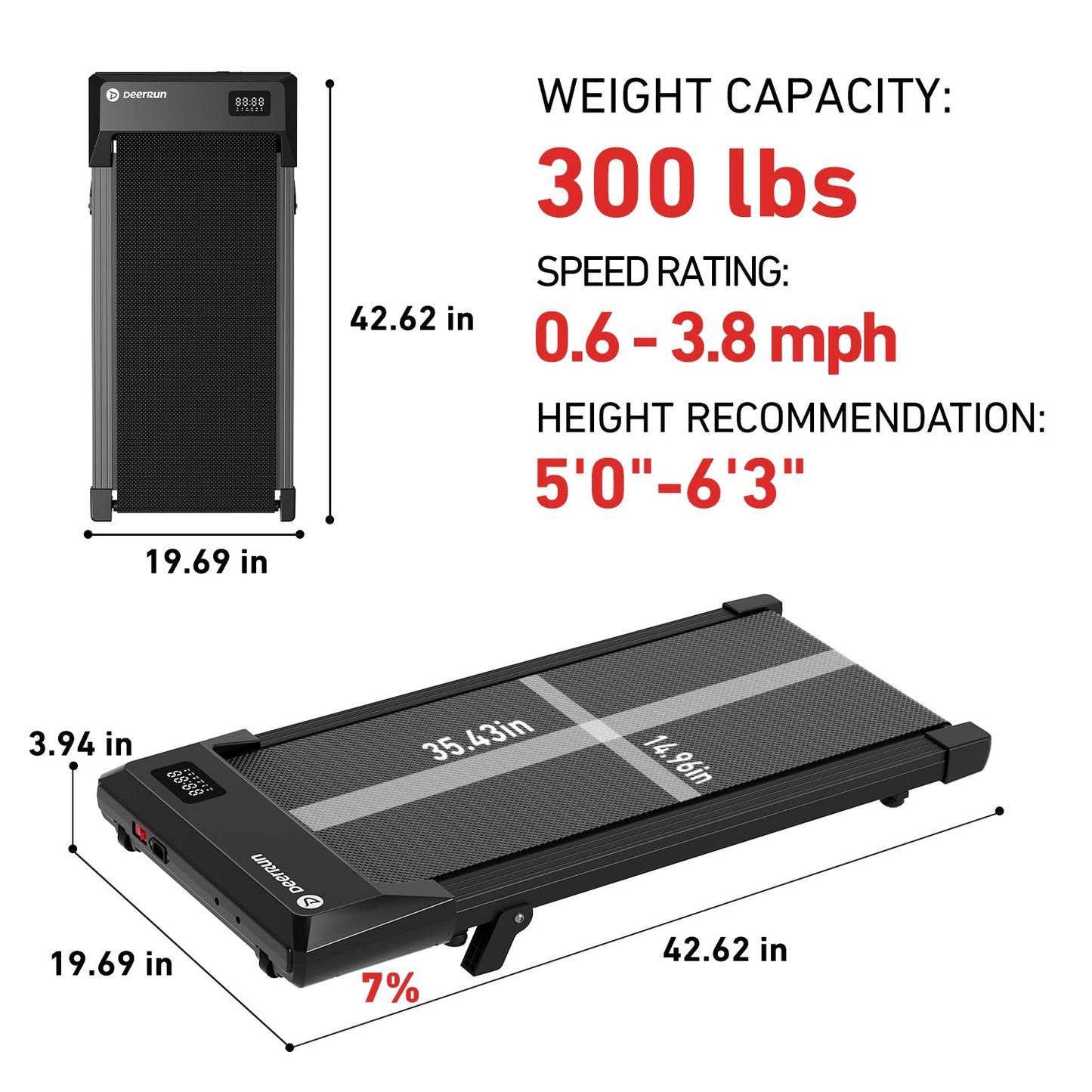 DeerRun Q2 Urban Under-Desk Treadmill