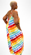 Cami Rainbow Pride V-Neck Maxi Dress with Pockets (Ladies)